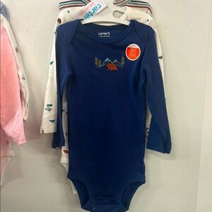 Carter's Blue Bodysuit One Piece with Snap Closure